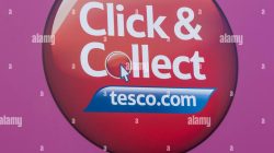 Tesco supermarket Click and Collect groceries facility in England, UK ...